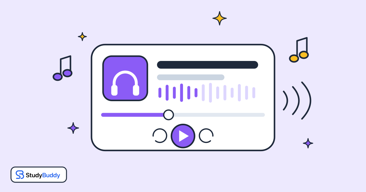 A drawing of the StudyBuddy BuddyCast audio player